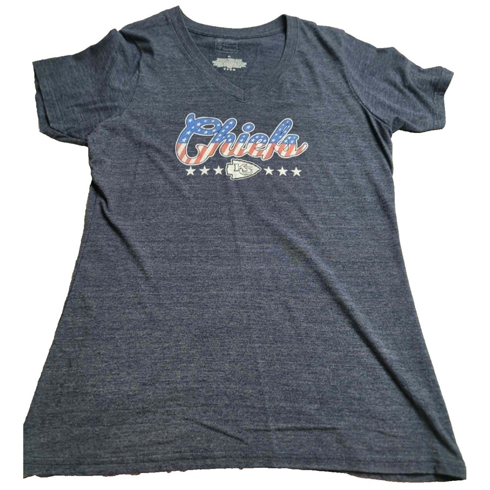 Fanatics Kansas City Chiefs Patriotic Short Sleeve T-Shirt NFL ProLine Womens XL